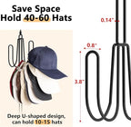 Hat Hangers for Closet, Stainless Steel Hat Organizer, Hat Racks for Baseball Caps, Cap Organizer for Baseball Caps, 1 Pack