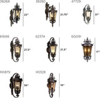 John Timberland Marseille Rustic Industrial Outdoor Wall Light Fixture Veranda Bronze Scroll 21 1/2" Champagne Hammered Glass for Exterior House Porch Patio Outside Deck Garage Front Door Home