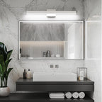 Ralbay 31.5inch Brushed Nickel Vanity Light with 5 Color Temperature (2700K-6000K) Dimmable Acrylic Metal 30W LED Modern Bathroom Light Fixtures