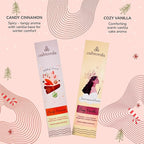 Happy Home Incense Sticks Multipack- (5 Variants) Charcoal Free, Made from Upcycled Flowers | Insense Cozy Warm Sticks Like Vanilla Cake, Balsam Cedar, Rose & Cinnamon | Perfect Incense Gift Set