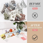 SNOWSTAR Acrylic Claw Clip Organizer Holder,360-Degree Rotating Claw Clip Holder and L-Type Storage,Hair Clip Organizer Display Clear Stand for Women and Girls
