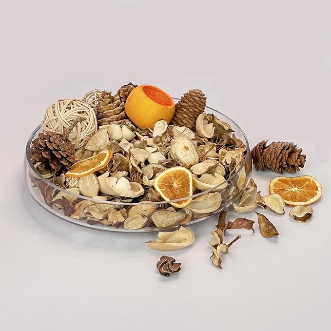 Potpourri Bag,Orange/Lily Scented Potpourri Bowl Filler, Decorative Dried Flower, Bathroom Vase Decor(20 oz)