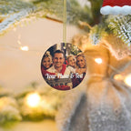 Personalized Ceramic Christmas Ornaments 2025 Custom Photo Ornaments for Christmas Tree, Customized Picture Ornaments, Wedding, Engagement, Family Keepsake, Hanging Ceramic Xmas Ornament