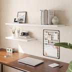 Wall Shelf Set of 1, White Floating Shelves 30 in W x 10 in D x 1 in H, Wooden Floating Wall Shelf with Invisible Brackets for Living Room/Bedroom/Bathroom/Kitchen Storage and Decor