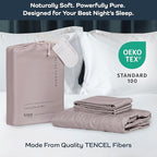 Olive + Crate Tencel Eucalyptus Cooling Duvet Cover Set - Hypoallergenic, Lyocell Tencel Duvet Cover - Soft, Temperature Regulating with Hidden Button Closure & Corner Ties - Queen Size [Dusk]