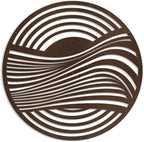 SIGNLEADER Metal Wall Art Decor Bronze Circle Stripes Minimalist Modern Abstract Wall Sculpture Hangings Home Decoration for Living Room, Bedroom, Bathroom, Kitchen, Outdoor - 36" Bronze