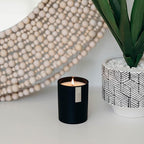 Calyan Wax Co. Smoke & Leather Scented Candle - 75 Hour Burn - Luxury Non Toxic Soy Wax Candles - Long Lasting Black Tumbler Jar Candle for Home - 10.2oz