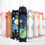 Mewaii Long Cat Plush 5 Sizes, 120% Extra Filling Giant Plushness Kids Body Pillow, Kawaii Cute Black Cat Stuffed Animals Plushies, Big Long Body Pillow Black Cat Plush Gift for Girls 36”