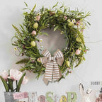 Decorative Bow for Forsythia Wreath, Wild Floral Wreath for Home Wedding Living Room Front Porch Yard Window Farmhouse Decor, Elegant Accessory for All Seasons