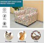KRFOONN 2 Piece Chair Covers Printed Sofa Covers Couch Covers Washable Armchair Sofa Couch Slipcover Furniture Protector with Elastic Bottom for Living Room (Armchair, 22), Small