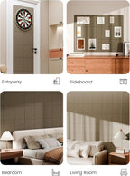 Bumusty Large Cork Board 48" x 36" Alternative - 12 Pack Felt Wall Tiles with 70 Safe Removable Adhesive Tabs, 30 Pushpins, Cork Boards for Walls Pin Board Bulletin Board Office Decor (Earth Brown)