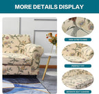 KRFOONN 2 Piece Chair Covers Printed Sofa Covers Couch Covers Washable Armchair Sofa Couch Slipcover Furniture Protector with Elastic Bottom for Living Room (Armchair, 05), Small