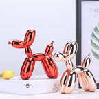 Silver Balloon Dog Decor,Balloon Animal Decor,Shelf Decor Preppy Room Decor,Cute Statue Home Decor, Bedroom Modern Sculpture Desk Decor,Office Gold Decorations Small Figurines