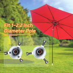Beach Umbrella Sand Anchor, 2 Pack Heavy Duty Umbrella Stand Outdoor Base 17 Inches Metal No Dig Ground Umbrella Holder, Christmas Tree Stand Base （White）