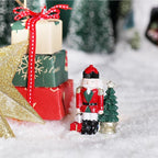 NINIPAPA Christmas Village Accessories Santa's Villages Sets for Christmas Decoration, Christmas Mini Town Decor with Nutcracker Ornament