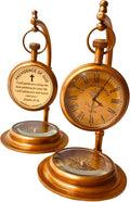 ALADEAN Inspirational Gift Table Compass | I Will Guide You Quote Engraved Desk Compass - Religious Gift Shelf Vintage Decor Christian Gift (Providence of God)