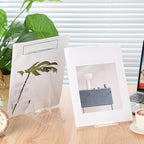24 Pack 5.91 Inches Acrylic Book Stand for Display Adjustable Clear Display Holder Easel Collector Stand for Home Office Comic Album Cd Magazine Postcard Artworks (5.91 x 6.1 x 3.15 Inch)
