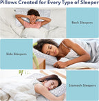 BLISSY Adjustable Memory Foam Pillow for Sleeping (King Size) - Cooling Gel Pillows for Side Sleepers with Shredded Foam for Customizable Loft - CertiPUR-US & Oeko-TEX