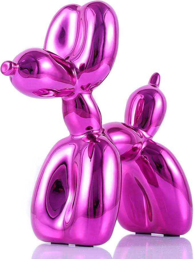 Red Balloon Dog Decor,Balloon Animal Decors, Room Shelf Decor Preppy,Cute Statue Home Decors, Bedroom Modern Sculpture Desk,Office Gold Decorations Small Figurines