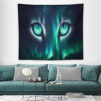 VUMIVI Cat Eye Galaxy Tapestry Mystical Northern Lights Starry Sky Abstract Aurora Art Magical Fantasy Decor Tapestry Wall Hanging for Living Room Bedroom Dorm Classroom Aesthetic Decor W60xL50in