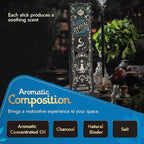 Ritual - Purification Incense Sticks, Purifying Comforting Aroma, 6 Sticks, 9 Inches Each, Natural Incense with Aromatic Concentrated Oil, Charcoal, Natural Binder & Salt - 1 Hour Burn Time