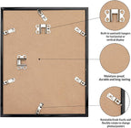 LaVie Home 12x16 Picture Frame Black Set of 10, Display 8.5x11 with Mat or 12 x 16 Without Mat Picture, Photo Frame Collage for Wall Gallery or Table Deco, Hanging or Tabletop Display