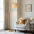 63" Wood Floor Lamps for Living Room with Foot Switch Arc Tall Standing Lamp for Bedroom Mid Century Modern Corner Gold Floor Lamps for Office Nursery Industrial Reading Lamp, Chestnut