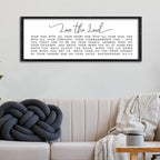 Surfapans Bible Verse Wall Decor Love The Lord Your God sign 32"×12" Christian Scripture Faith Deuteronomy 6:5-7,9 Religious Baptism Large Family Plaque Horizontal Wood Framed Hanging Art (Black)