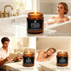 8 Pack Soy Wax Scented Candle Set - Lavender Chamomile, Citrus Sage, Amber Musk, Balsam Cedar, Coffee Whiskey - Long Lasting Aromatherapy Candles, Unisex Home & Gift Set