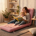Long Floor Cushion Large Floor Cushion with Brushed Cotton Jumbo Lounger Pillow for Outdoor Indoor Bay Window Meditation Yoga Reading Sleeping(Pink)