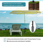 Patio Umbrella Base Stands, 3 in 1 Multifunctional Outdoor Umbrella Holder, In Ground Umbrella Base with Ground Spike Fixing,Parasol Base Mount for Concrete,Lawns,Granite