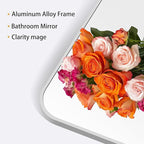 40" x 36"Bathroom Mirror, Silver Wall Mirror with Metal Frame, Decorative Rectangular Vanity Mirror for Bedroom Bathroom Living Room Entryway (Horizontal/Vertical)