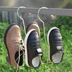 4PCS Shoes Hanger,Stainless Steel Hanger,Multi-Functional Shoe Rack with Double Hook Design, Shoe Drying Rack for Dehumidifying Hanging Leather Shoes(A)