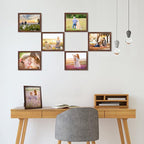 Giftgarden 8x10 Picture Frame Brown Set of 7 Rustic Walnut-Color Photo Frames 8 by 10 for Wall or Tabletop