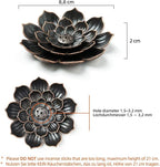 3 Pack Brass Lotus Incense Holder, Incense Sticks Burner, Incense Ash Catcher