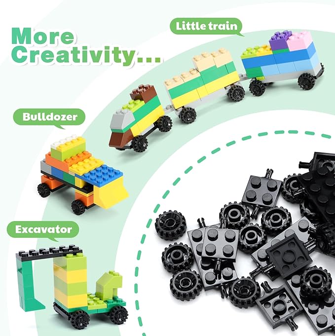 Lekebaby Classic 1546 Pieces Building Bricks Kit Basic Brick Set for Kids Creative Play, Compatible with All Major Brands,Educational Toy for Boys Girls 6 Years Old and Up