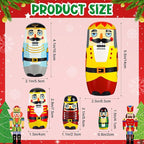 Gejoy Russian Nesting Dolls for Kids Handmade Matryoshka Wooden Stacking Toys Nesting Dolls Collectible Gifts for Winter Christmas Holiday Present Boys Girls Adults Home Decor(Nutcracker Soldiers)