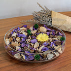 Qingbei Rina Spring Potpourri Bags, Purple Decorative Potpourri Bowl Filler, Lavender Scented Dried Flowers, Home Fragrance Sachet,2 Bags/8.4oz