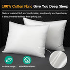 Ivellow Goose Feather Pillow King Size Set of 2 Hotel White Goose Down Bed Pillows for Sleeping 100% Cotton Pillow Cover Luxury Cloud Soft Breathable Fluffy Pillow for Back, Side, Stomach Sleepers
