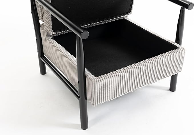 KEIKI Mid Century Modern Accent Chair with Storage, Functional Armchair with Hidden Storage Compartment, Includes Lumbar Pillow