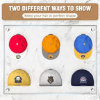 22 Pack Adhesive Hat Hooks for Wall, Super Strong Hat Rack for Baseball Caps, Hat Organizer Display for Home Decor, Hat Hangers Holder for Wall, Door, Closet, No Drilling - USA Patented (Gray)