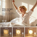 Sunrise Alarm Clocks for Heavy Sleepers,Rotatable Moon Light with Gentle Wake-Up,Clock Night Lamp for Bedrooms - Snooze,10 Light Effects,10 Nature Sounds,15 Ringtones for Adults,Kids,Nursery