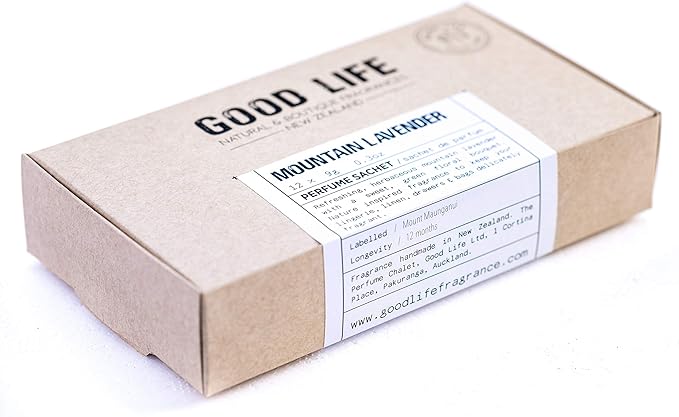 Good Life Mountain Lavender Scented Sachets | Designed and Manufactured in New Zealand | 12 Sachets