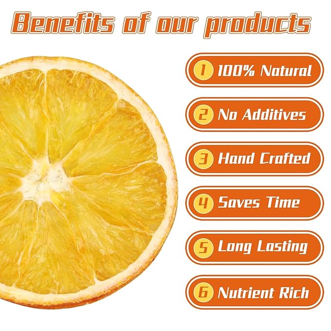 iGAOZM Dried Orange Slices,Dehydrated Oranges Slices For Cocktails,7.05oz/200g,No Sugar Added No Additives, Dried Citrus Fruit wheel For Drinks,Cakes,Citrus Garnish