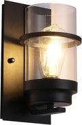 Black Wall Sconce Indoor,Rustic Bathroom Vanity Light Fixtures,Entryway Wall Sconces Lights,Wall Lights for Living Room(Bulbs not Included)