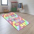 Booooom Jackson Hop and Count Hopscotch Kid Rug,40''x70'' Kids Carpet Rugs for3, 4, 5, 6, and 7 Year Olds,Rainbow Rug for Girls Bedroom and Kids playroom, Floor Mat Suitable for Indoor and Outdoor