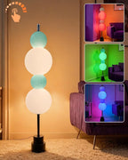 Lightdot RGB& 3000K Floor Lamp with Touch Control, Dimmable Colors Temperature, Globe Modern Floor Lamp with Smart Bulb Included, Blue Standing Lamps for Living Room/Sofa Beside/Corner Decor