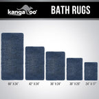 KANGAROO Bathroom Rugs, Chenille Soft Absorbent Bath Rug, Shaggy Shower Mat, Quick Dry Machine Wash Bathmat, Plush Carpet Mats for Tub, Bathtub and Room Home Decor Accessories, 36x24, Navy Blue