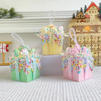 Christmas tree gift box ornament set,3 Pieces Macaron Color Candy Gift Hanging Ornaments for Christmas, New Year, Easter, Birthday (PINK GREEN YELLOW)