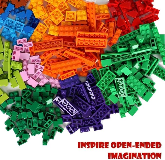 Lekebaby Classic 1500 Pieces Building Bricks Kit Basic Brick Set Classic Colors for Kids Creative Play, Compatible with All Major Brands, Gifts Educational Toy for Boys Girls 6 Years Old and Up